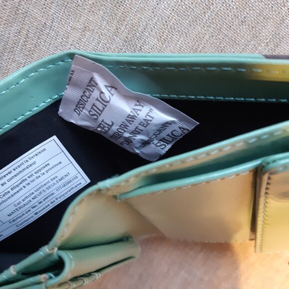 *NWT Shagwear Green Woodland Forest Deer Owl Slim Bifold Wallet Vegan Leather - Picture 6 of 7